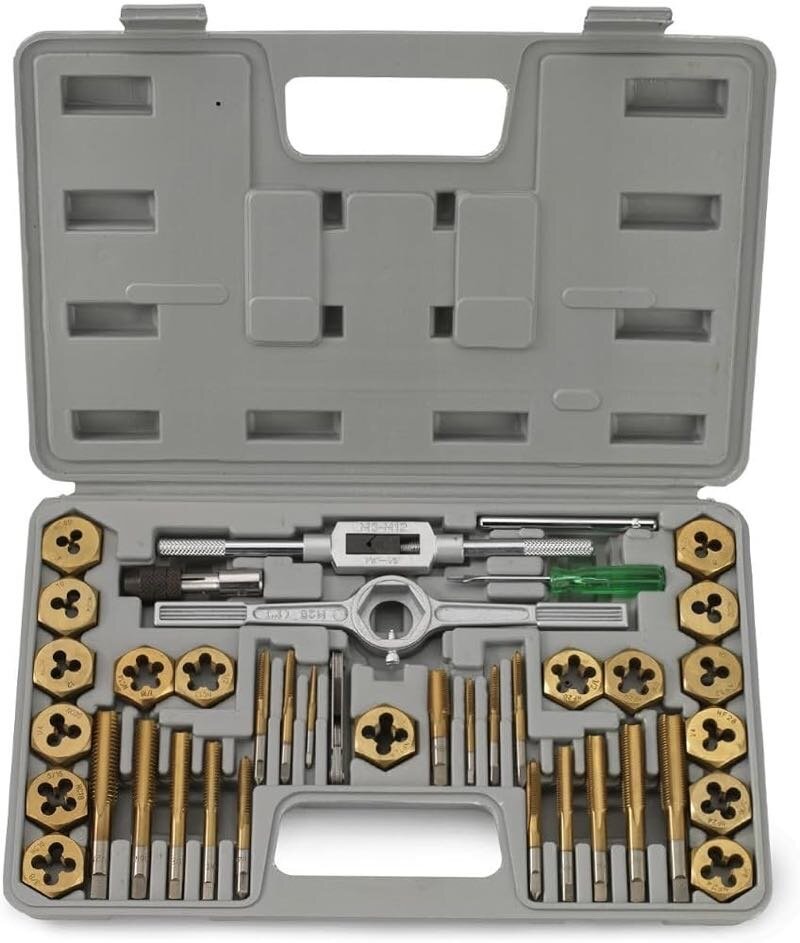 40PC TITANIUM TAP & DIE HEXAGON DIE SET - SAE