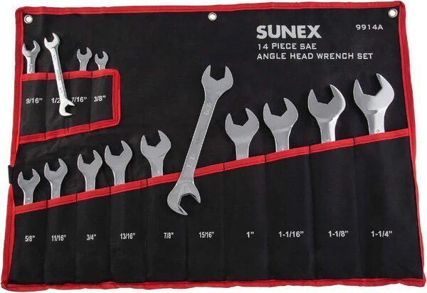 14PC ANGLE HEAD WRENCH SET - SAE - SUNEX