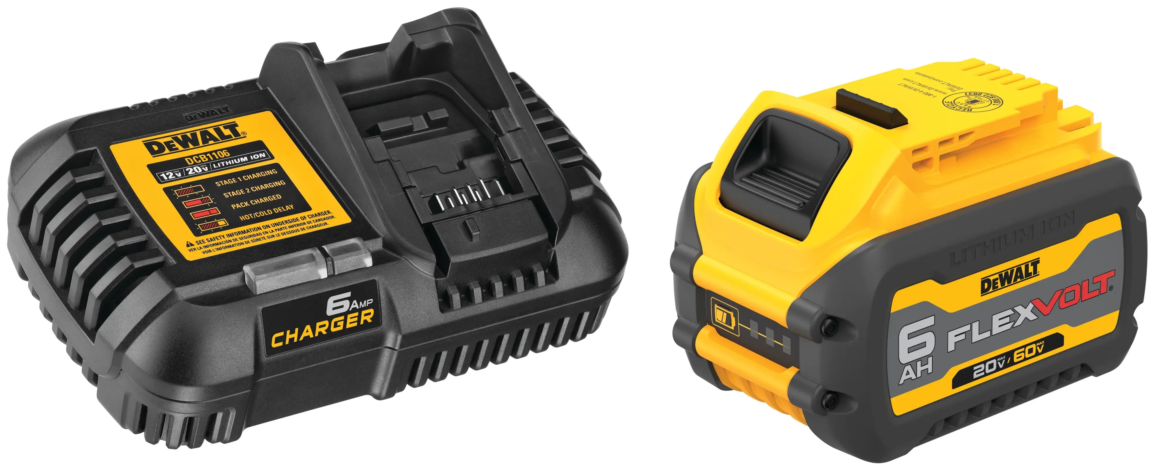 6.0AH 20/60 FLEX VOLT ATTERY AND CHARGER KIT - DEWALT