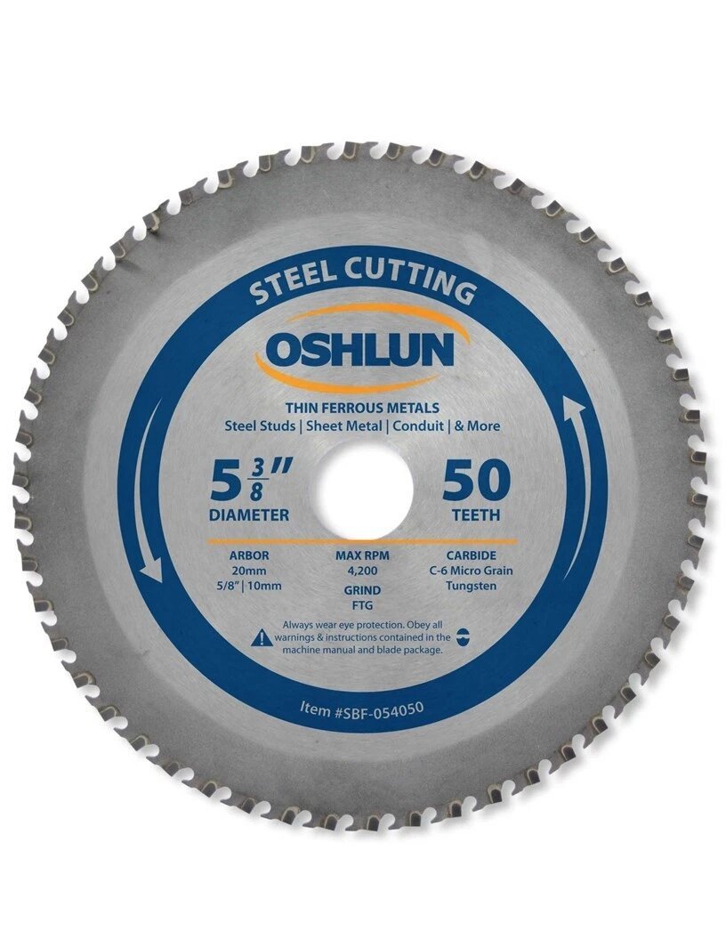 5-3/8” X 50T CARBIDE SAW BLADE - METAL CUTTING- OSHLUN