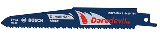 6" X 8/10TPI DEMOLITION BAREDEVIL SAWZALL BLADE METAL - BOSCH 

 40 BLADES ONLY!!!! DISCONTINUED FOR REDM6X2