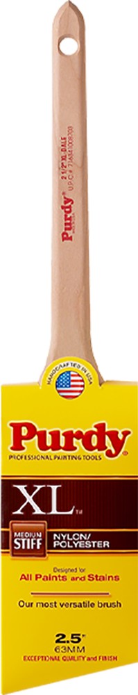 PURDY 144080325 2-1/2" NYLON/POLYESTER MED STIFF XL DALE ANGULAR PAINT BRUSH