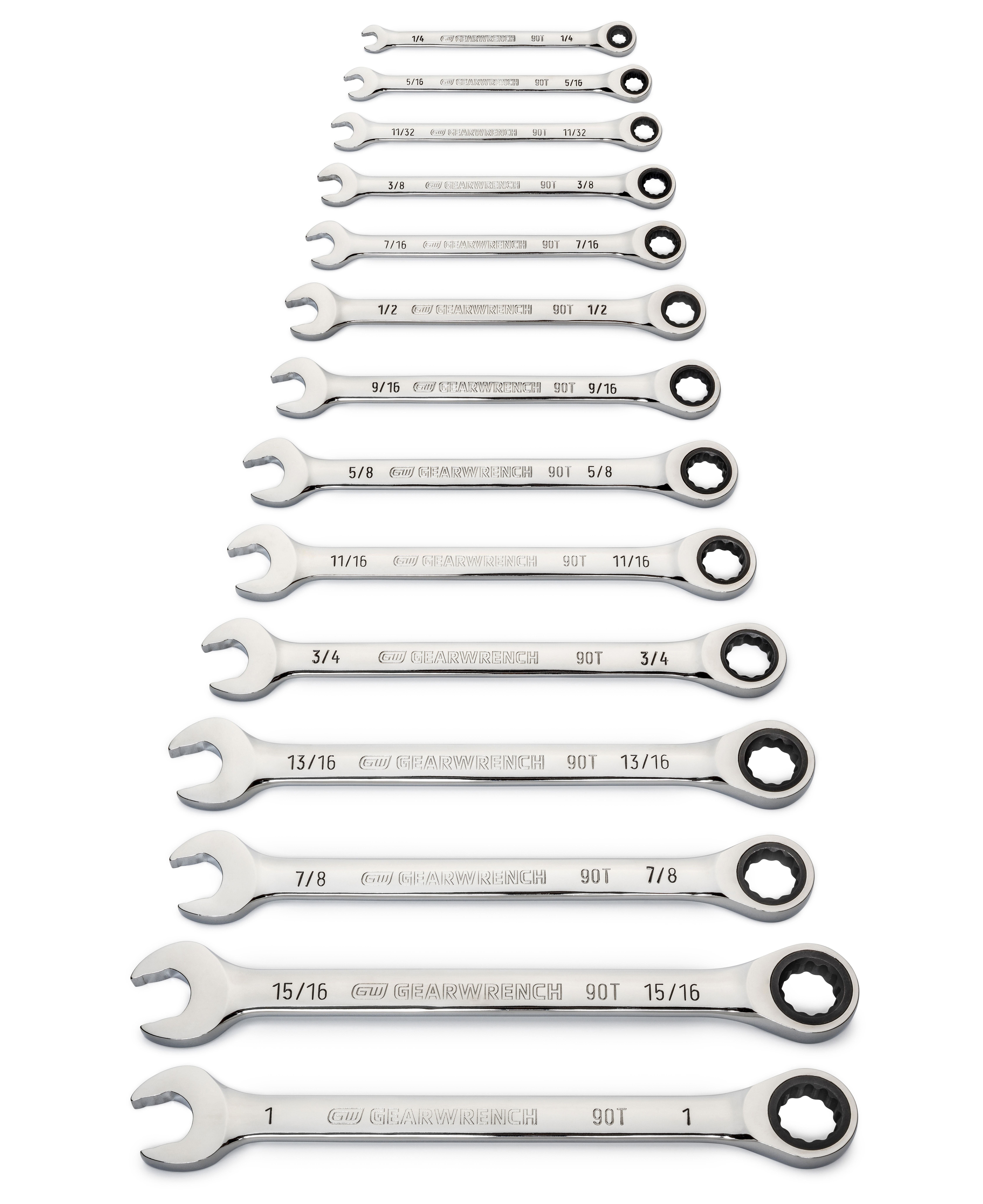 14PC GEAR WRENCH SET SAE 90T