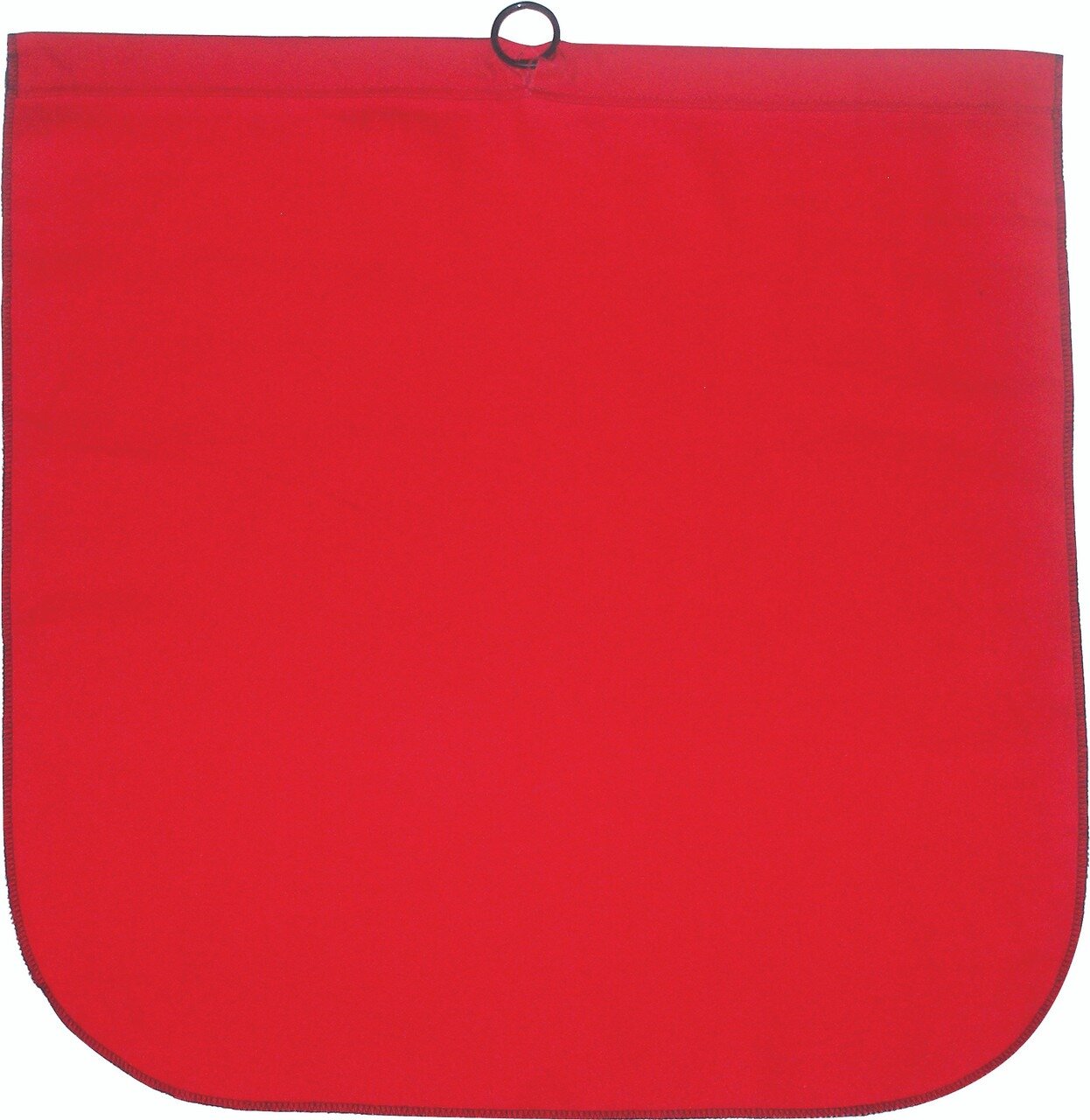 SAFETY FLAG, JERSEY POLY KNIT, 18" X 18" RED W/WIRE LOOP