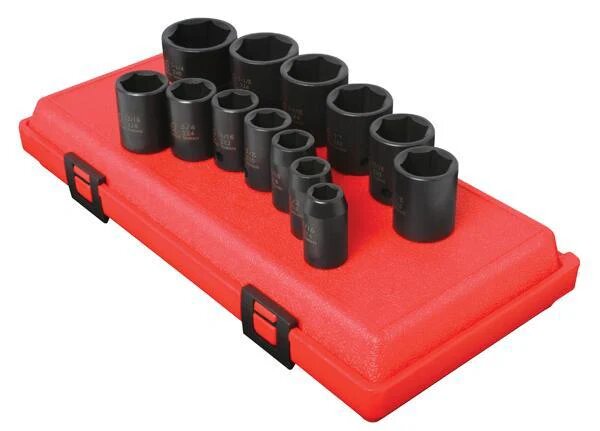 13PC 1/2” DRIVE IMPACT SOCKET SET SAE 7/16” - 1-11/16” - SUNEX