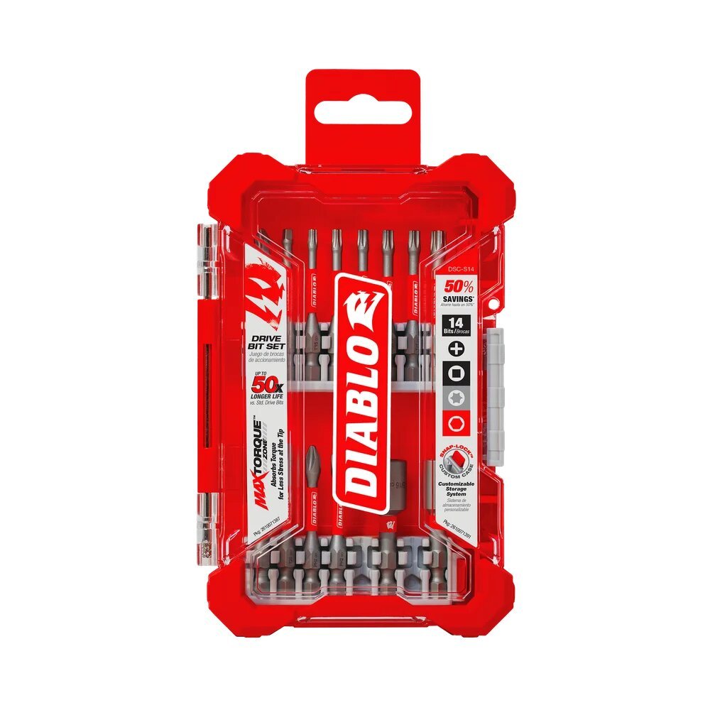 14PC DIABLO DRIVE BIT SET