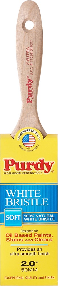 PURDY 145380420 2" 100% NATURAL WHITE BRISTLE SOFT WHITE SPRIG PAINT BRUSH