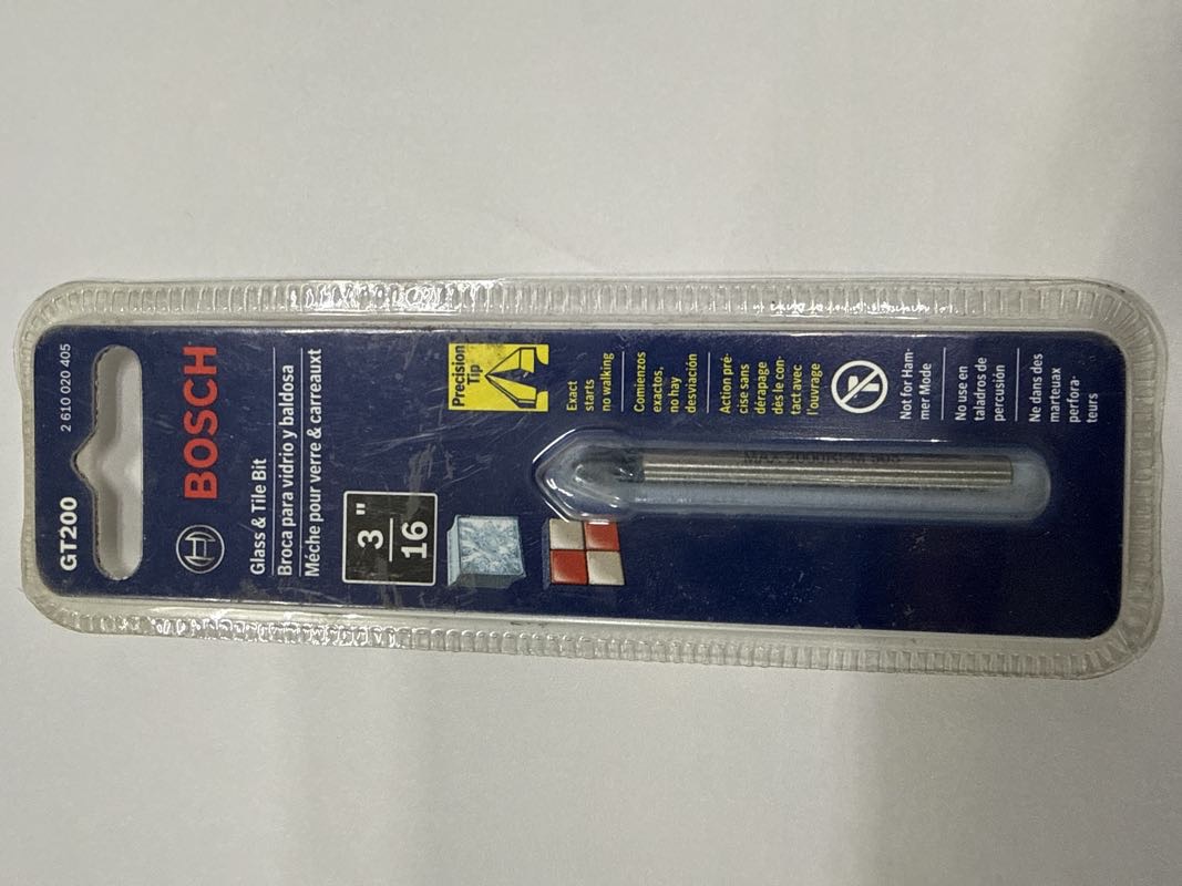 3/16” GLASS & TILE BIT - BOSCH