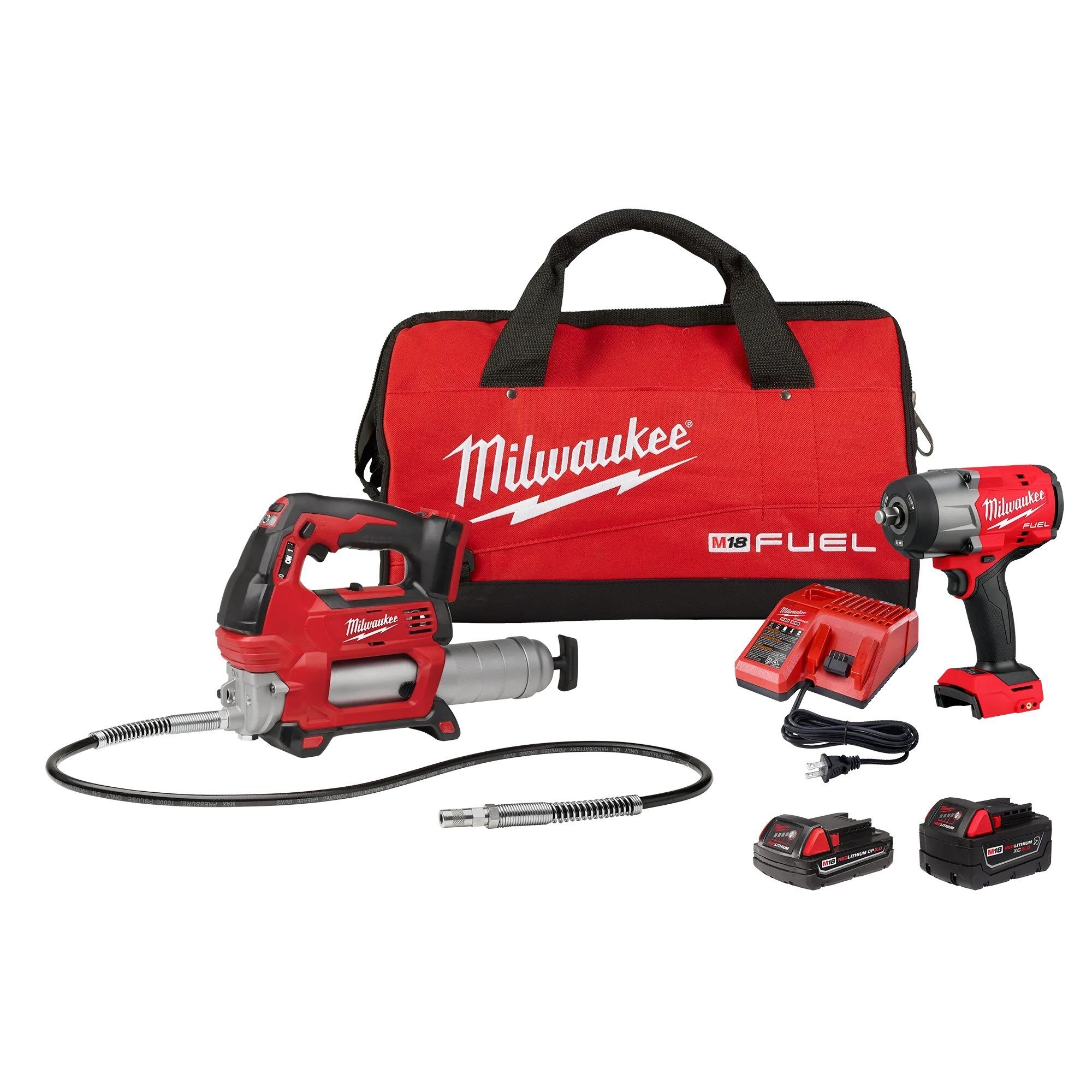 M18 FUEL 1/2" HIGH TORQUE IMPACT WRENCH KIT- MILWAUKEE