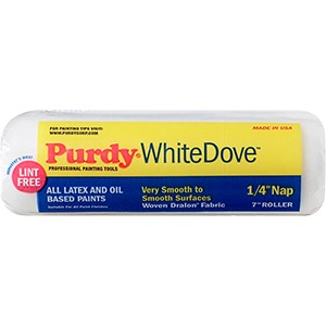 PURDY 14A662071 7" X 1/4" NAP WOVEN DRALON FABRIC WHITE DOVE ROLLER COVER