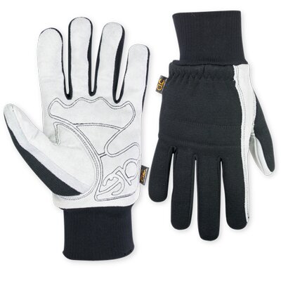 SUEDE PALM WITH KNIT WRIST WORK GLOVES