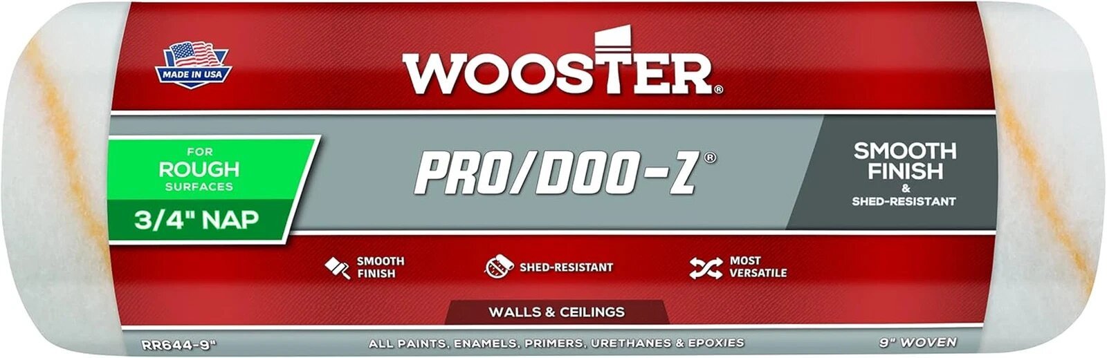 9" X 3/4" RR644 PRO/DOO-Z ROLLER COVER - WOOSTER