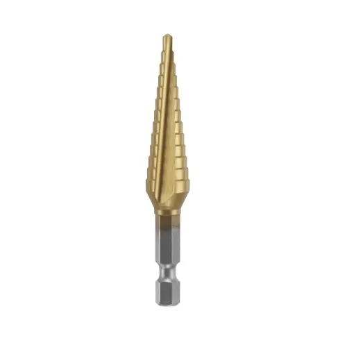 1/8" - 1/2" STEP BIT DRILL BIT 13 SIZES 1/4" QC SHANK - BOSCH