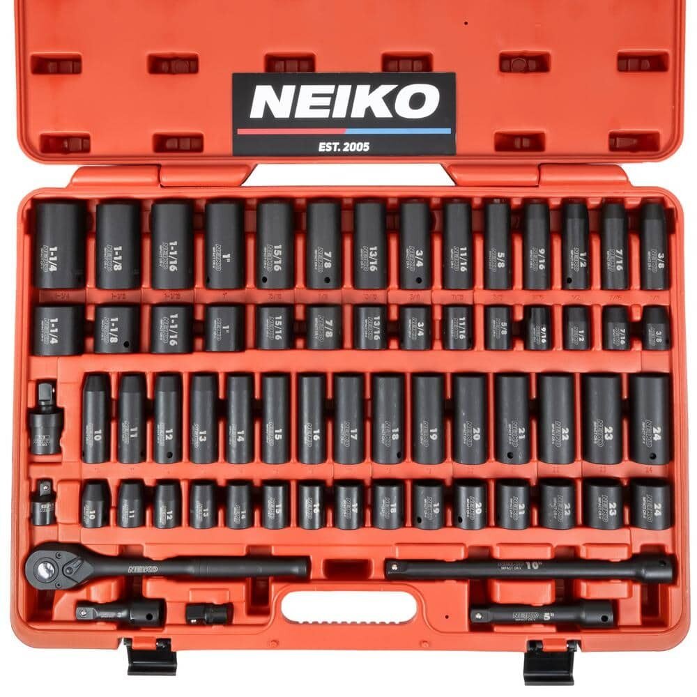 65PC 1/2" DR MASTER IMPACT SOCKET SET