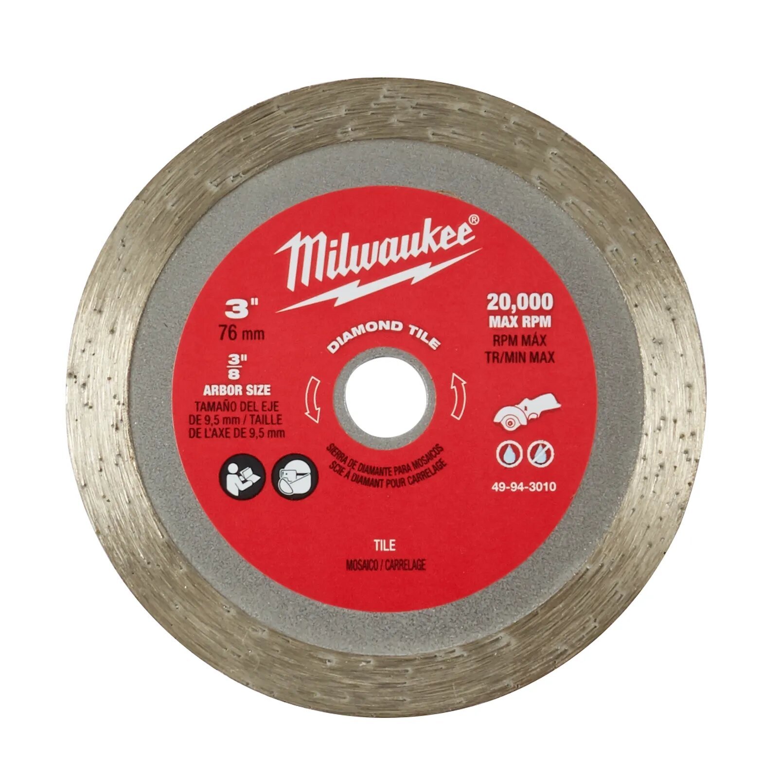3" X 3/8" METAL CUTTING DIMOND BLADE - MILWAUKEE