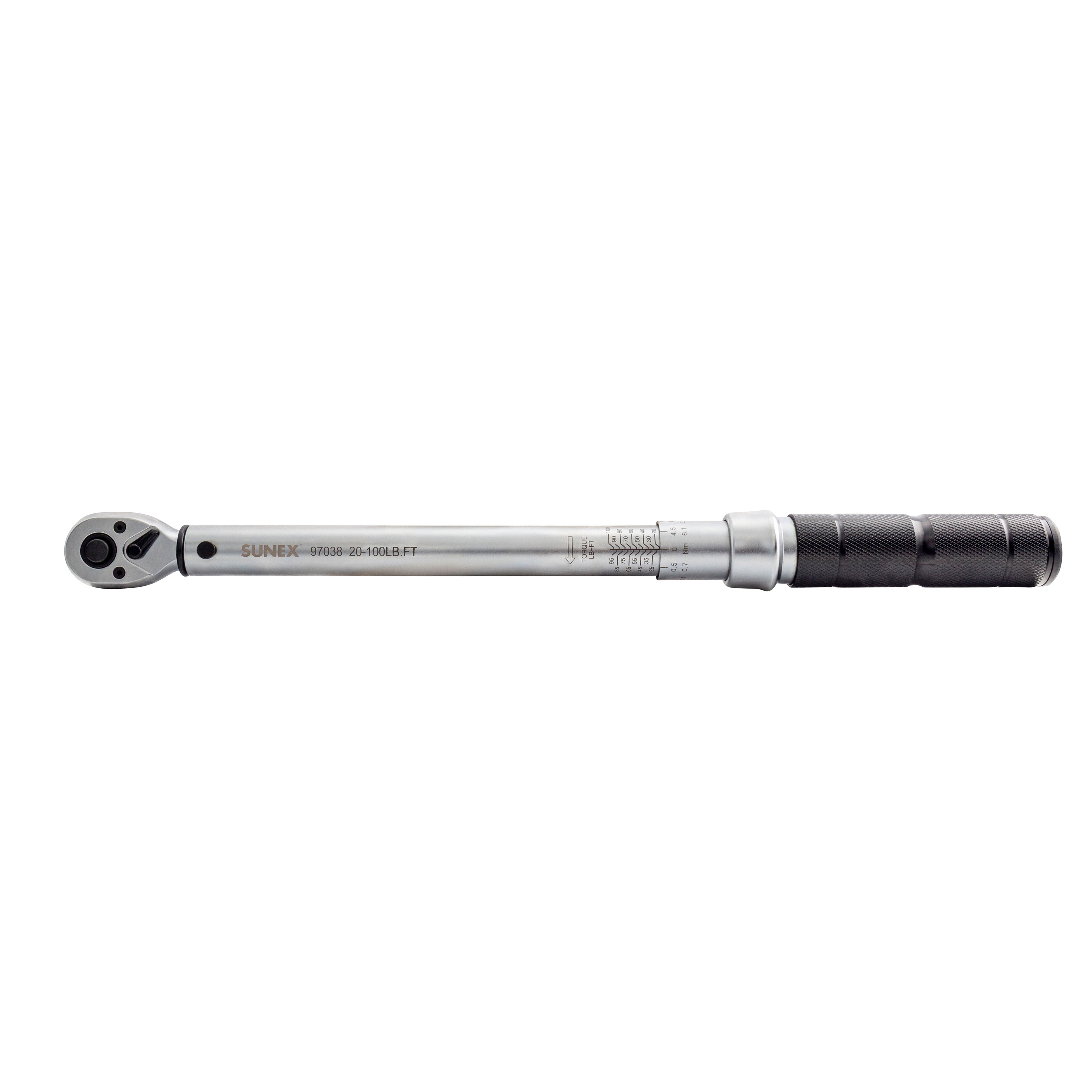 TORQUE WRENCH - 3/8" DRIVE - DUAL DIRECTION - 20-100 FT-LBS - SUNEX