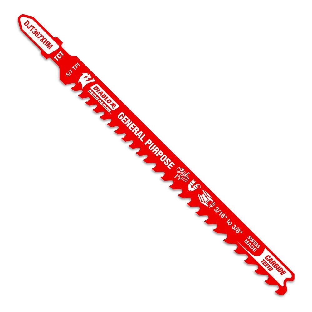 5-1/4" 5/7TPI CARBIDE JIG SAW BLADE - DIABLO