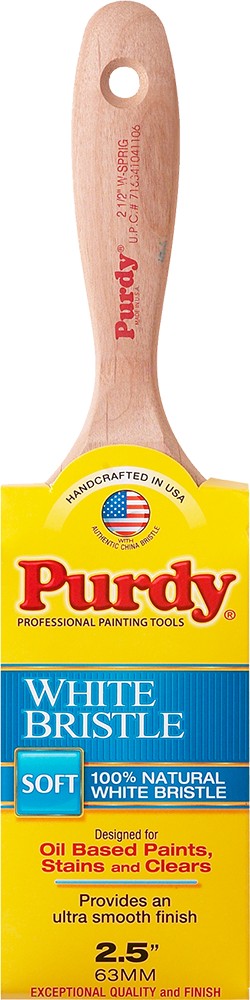 PURDY 144380425 2-1/2" 100% NATURAL WHITE BRISTLE SOFT WHITE SPRIG PAINT BRUSH
