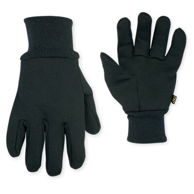 HEAVYWEIGHT, LINED BLACK JERSEY GLOVES