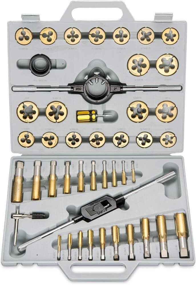 45PC TITANIUM TAP & DIE SET - SAE
