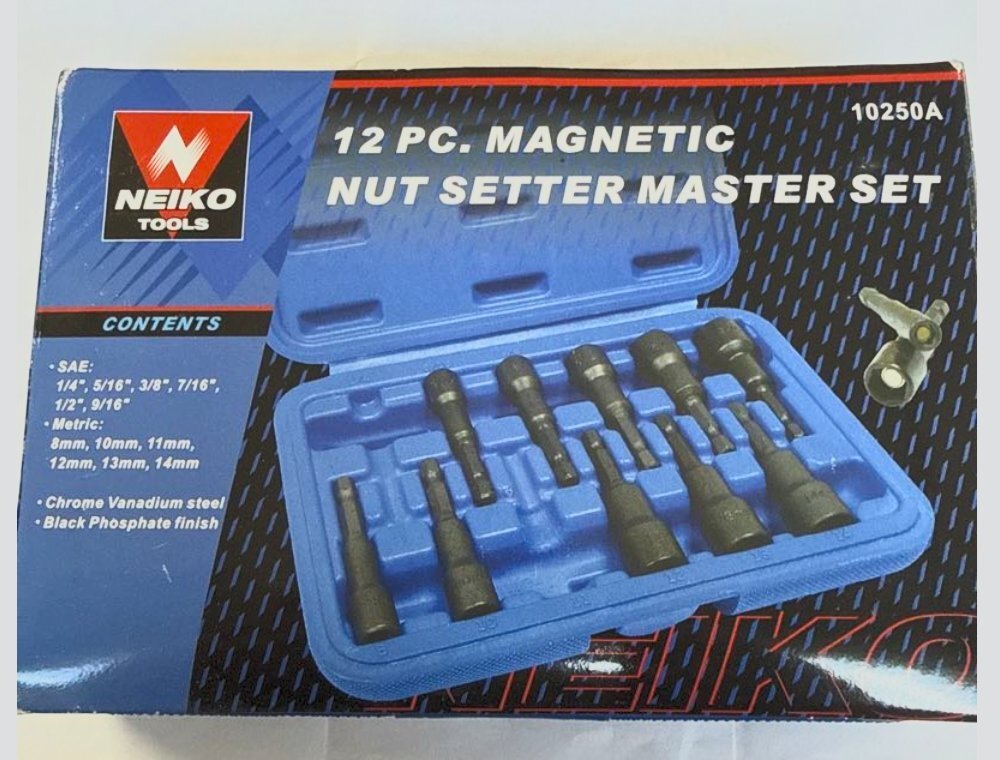 12 PC MAGNETIC NUTSETTER SET - NEIKO