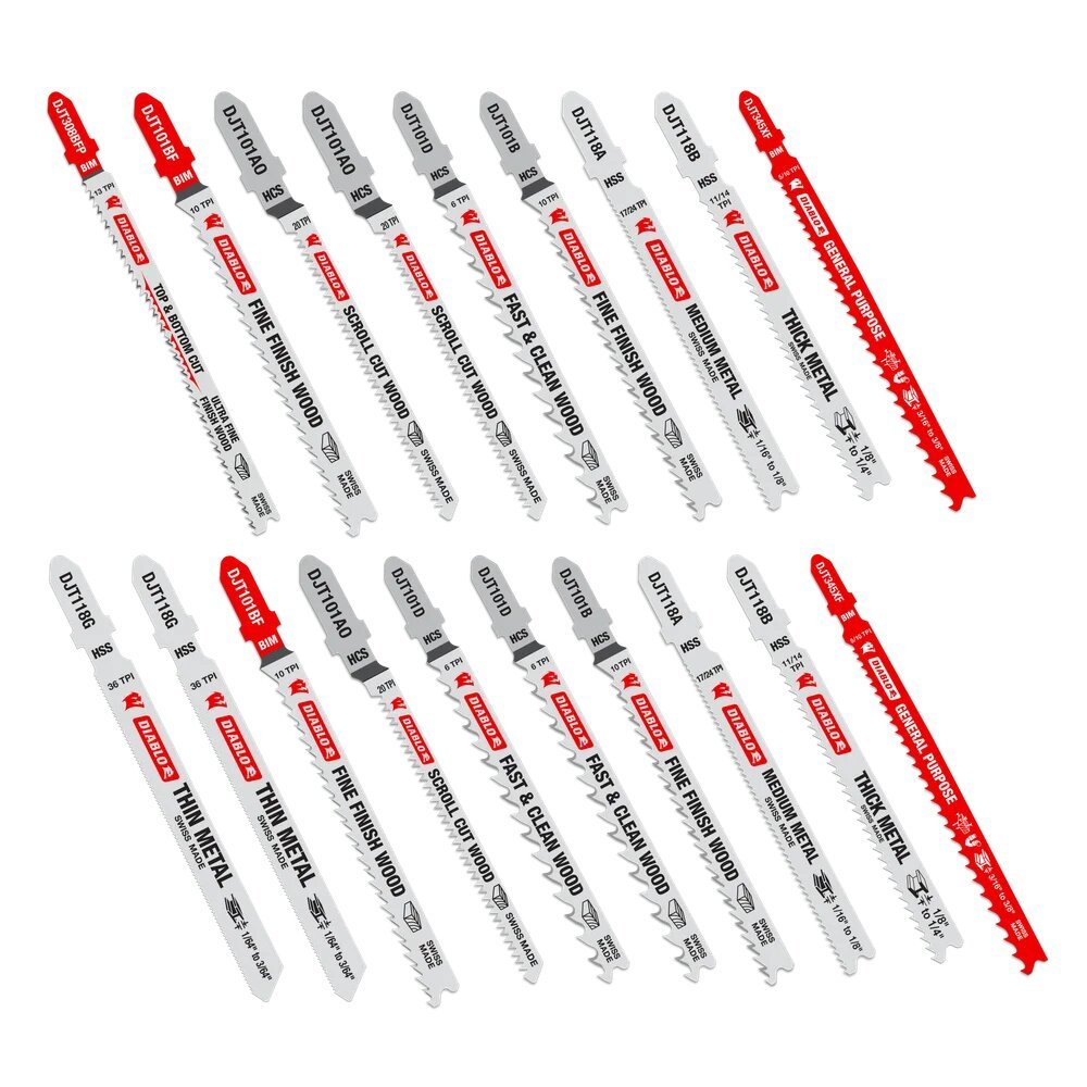 20PC WOOD & METAL JIG SAW BLADE SET - DIABLO