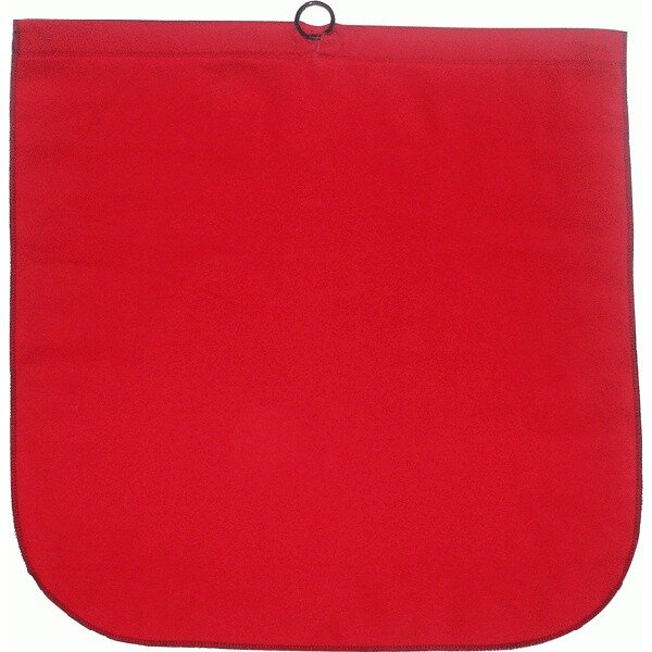 SAFETY FLAG, COTTON, 18" X 18" RED W/STEEL WIRE ROD