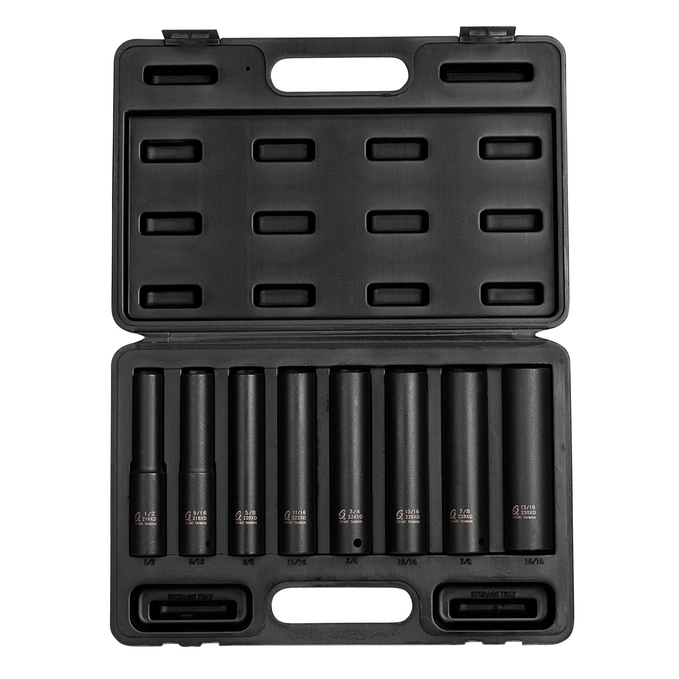 1/2" EXTRA DEEP IMPACT SOCKET SET- SUNEX