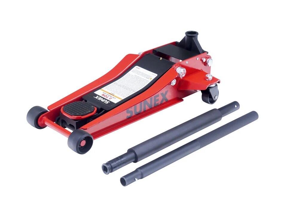 3 TON STEEL LOW PROFILE FLOOR JACK - SUNEX