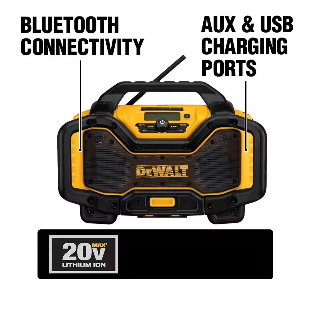 20V MAX BLUETOOTH RADIO W/BUILT IN CHARGER - DEWALT