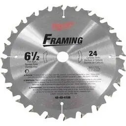 6-1/2" X 24T FRAMING CARBIDE TIPPED BLADE - MILWAUKEE
