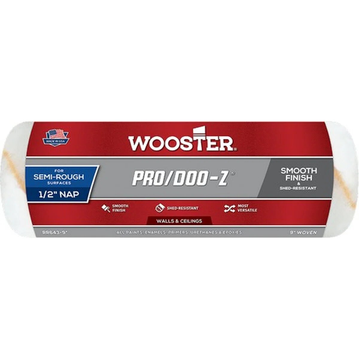 9" X 1/2" RR643 PRO DOO-Z ROLLER COVER - WOOSTER