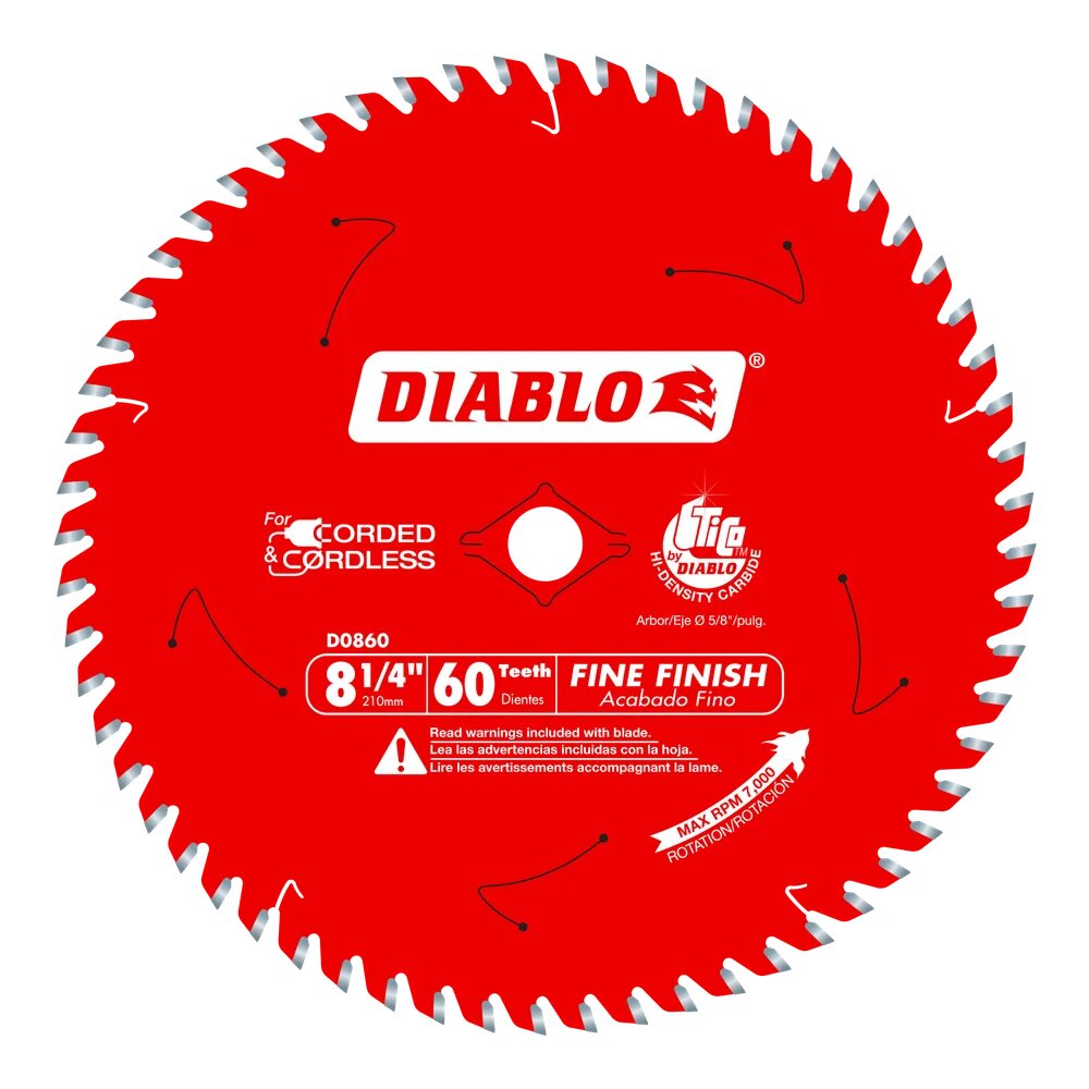 8-1/4" X 60T FINE FINISH CARBIDE SAW BLADE - FREUD