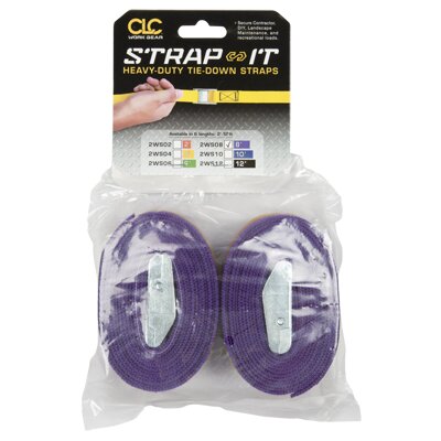 2 - 8' PURPLE WEB TIE DOWN STRAPS