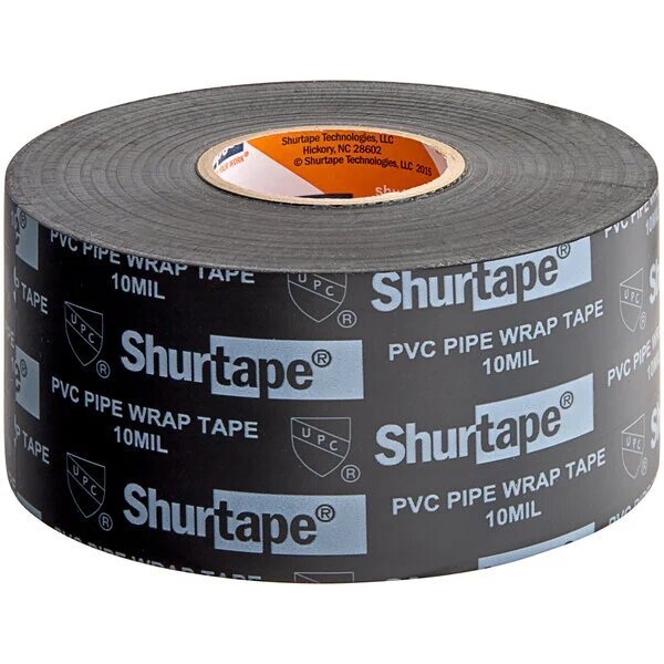 2" x 33 YDS 10ML BLACK PIPE WRAP TAPE
