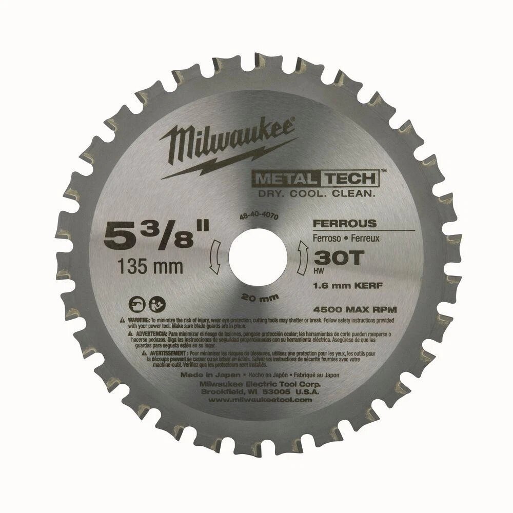 5-3/8" 30T BLADE - MILWAUKEE ONLY 17 IN STOCK!!!
