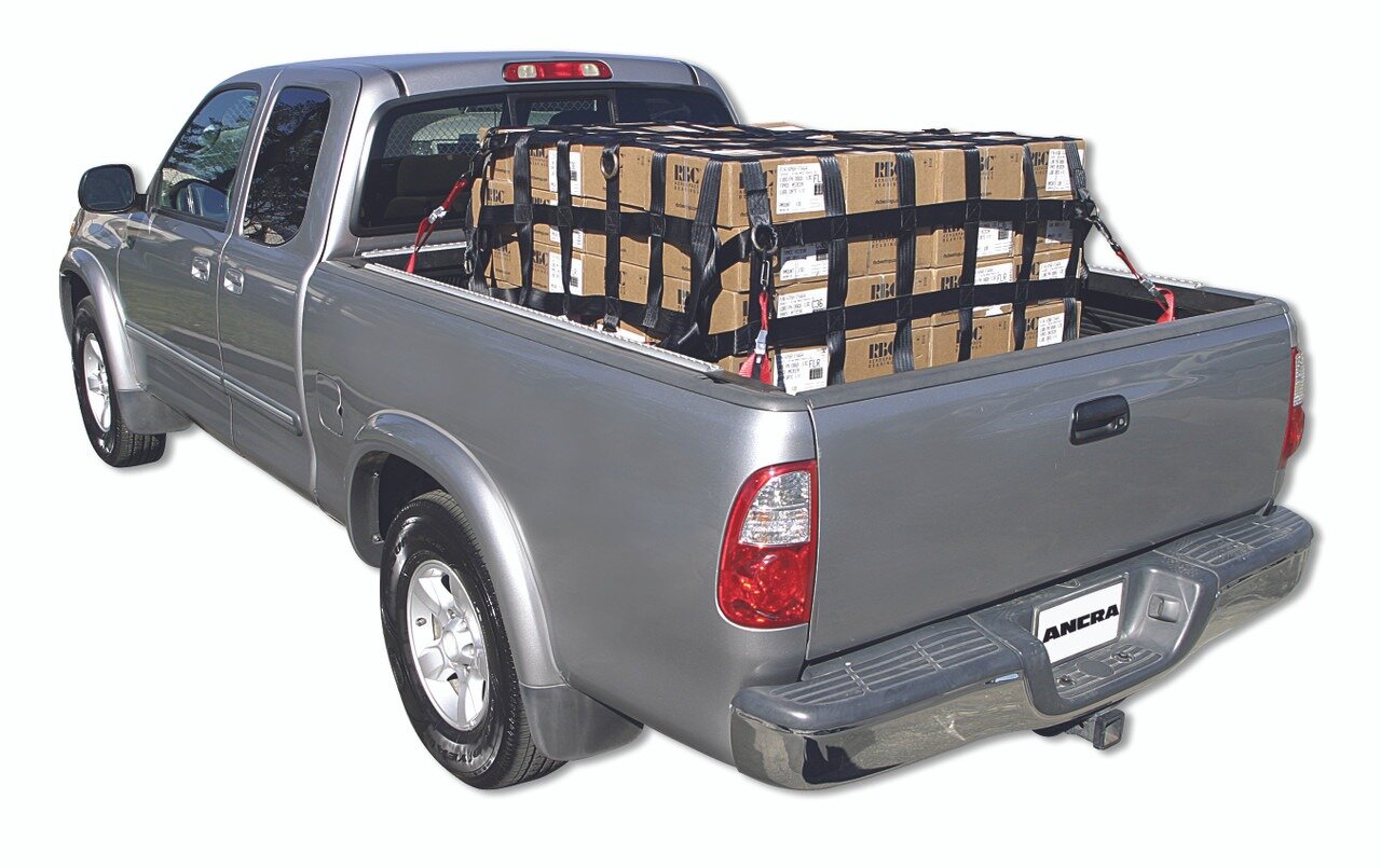 CARGO NET, WEB STYLE, PICKUP TRUCK, SHORT BED, 72" X 80" W/6 CAM BUCKLE STRAPS