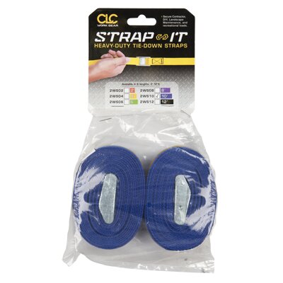 2 - 10' BLUE WEB TIE DOWN STRAPS
