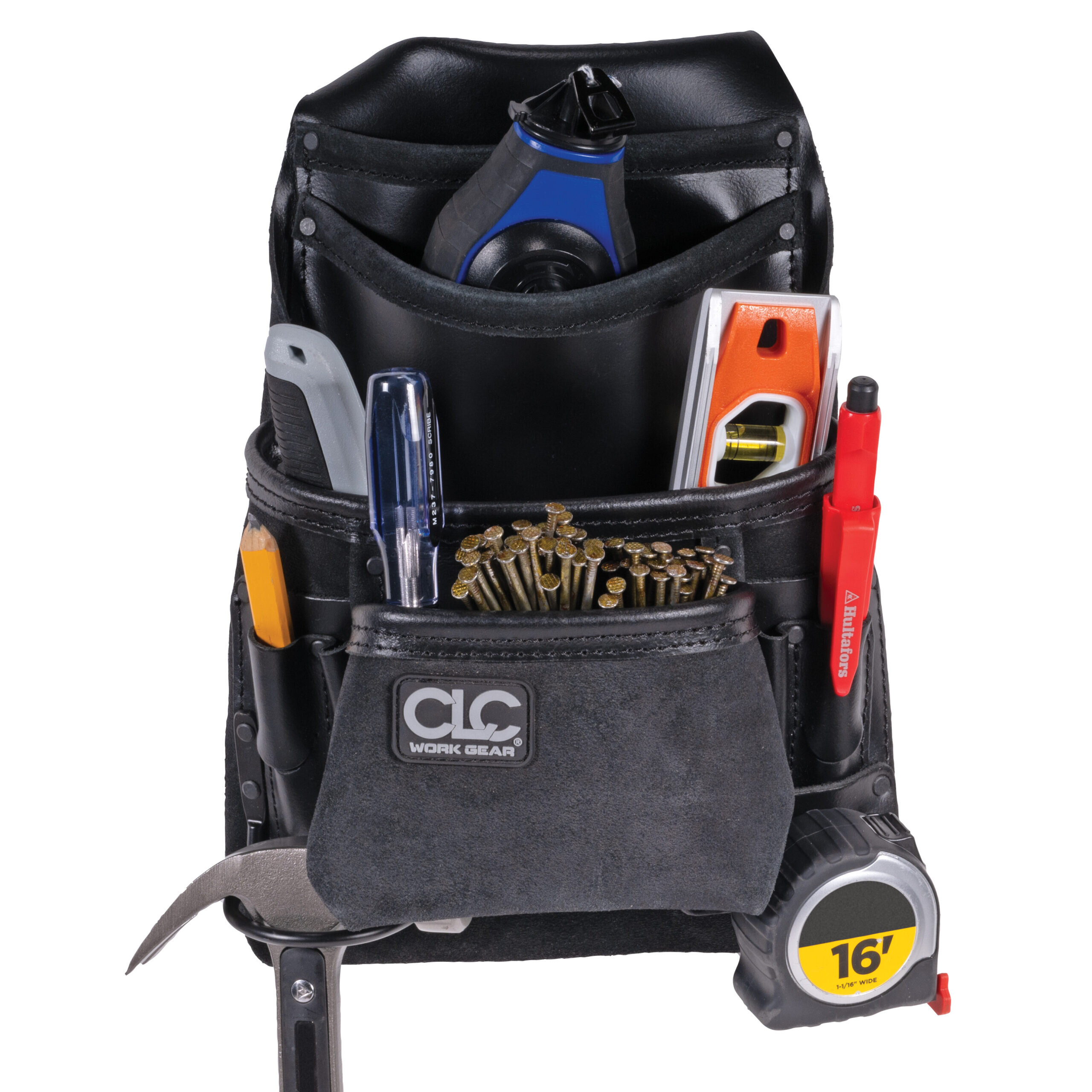 HEAVY DUTY LEATHER NAIL AND TOOL BAG