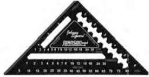 7" JOHNNY SQUARE® PROFESSIONAL EASY-READ™ ALUMINUM RAFTER SQUARE (MOQ : 6)