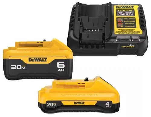 20V 6.0 & 4.0 BATTERY AND CHARGER KIT - DEWALT