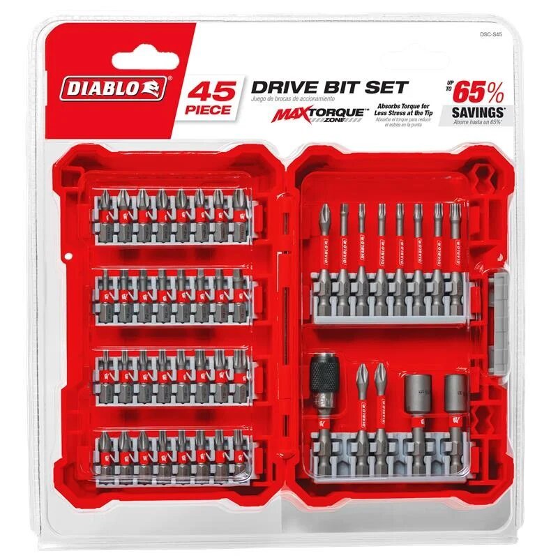 45PC DIABLO DRIVE BIT SET