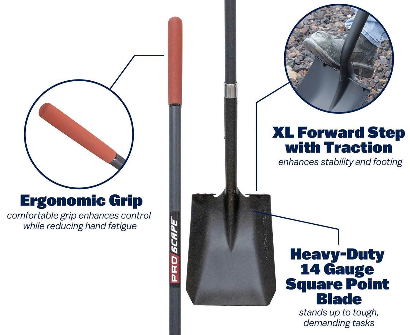 14 GAUGE PROSCAPE 60" SQUARE HEAD SHOVEL - MARSHALLTOWN