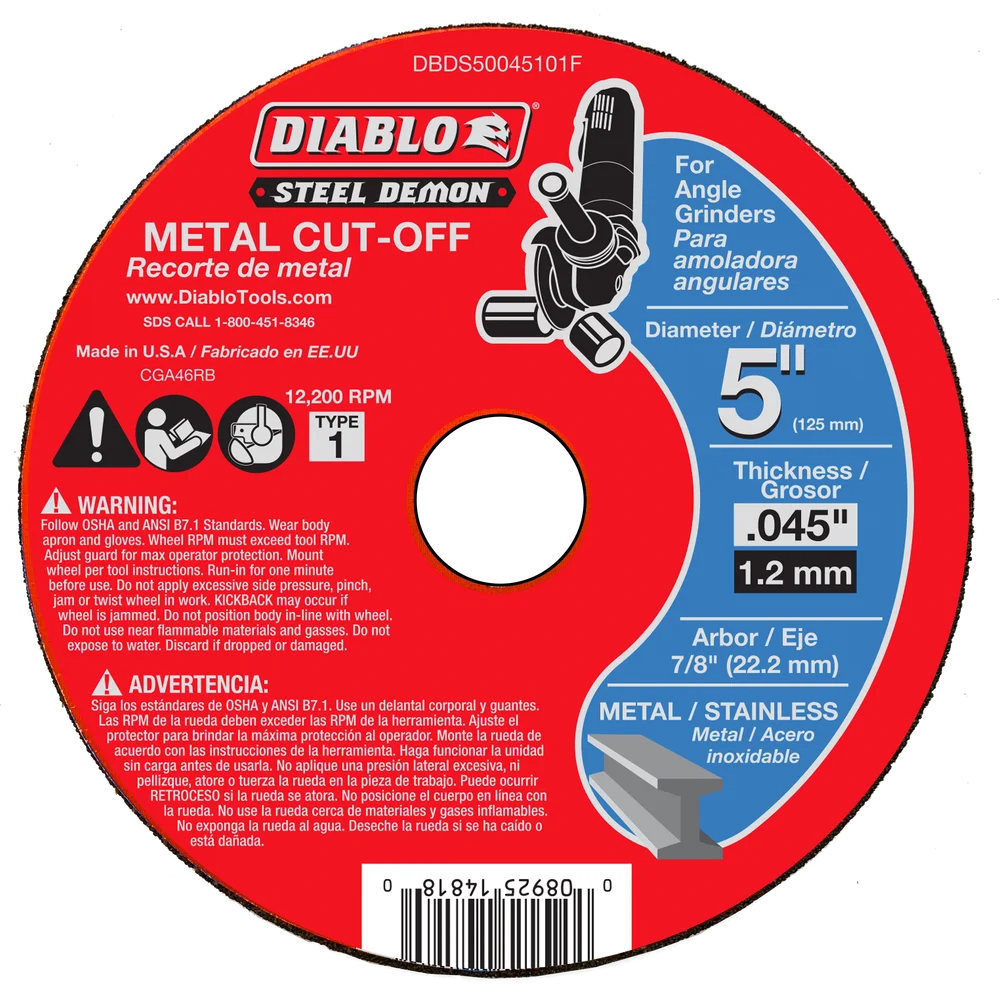 5" STEEL DEMON CUT-OFF WHEELS- DIABLO