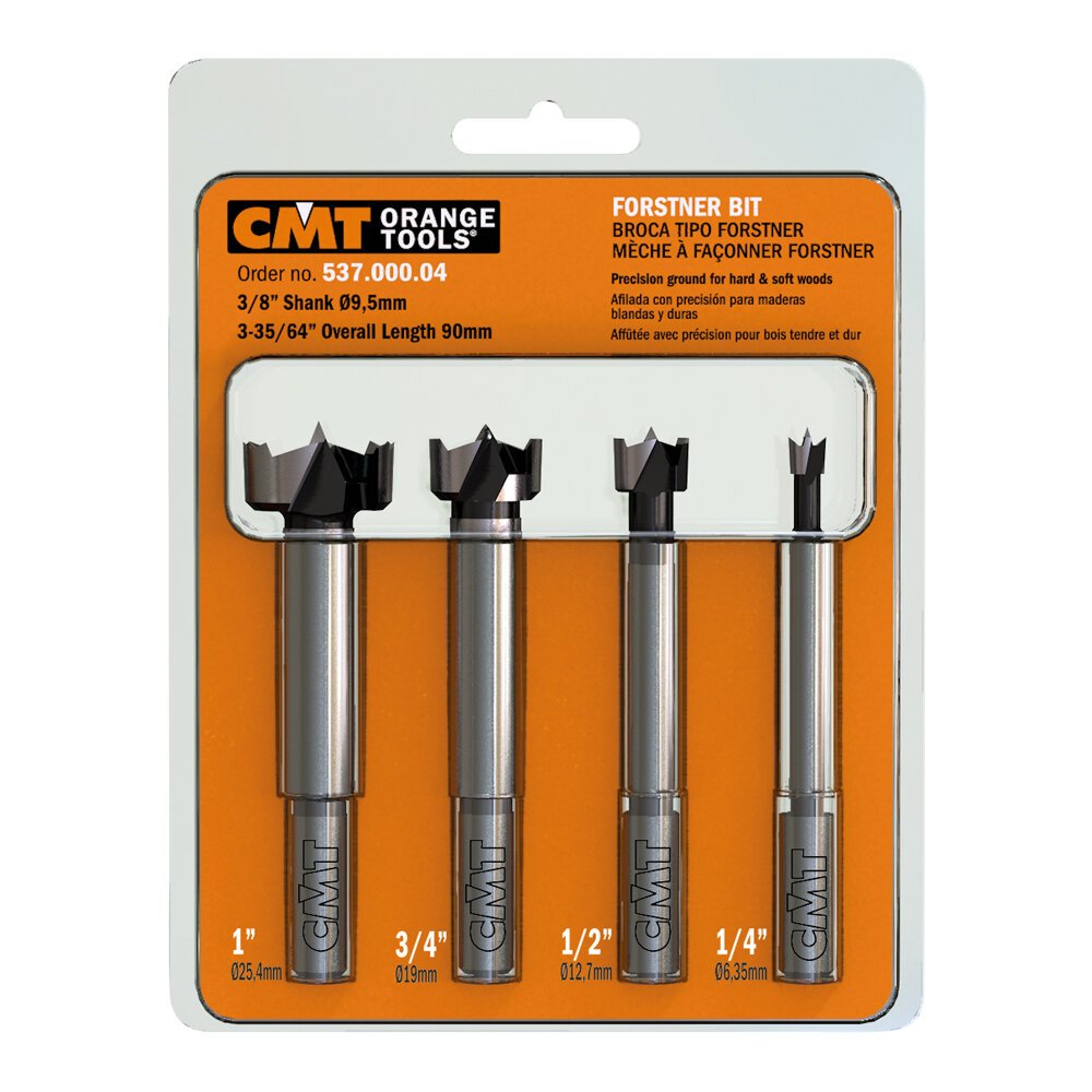 4PC 3/8" FORSTNER BIT SET - CMT