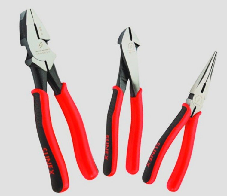 3PC HIGH LEVERAGE PLIERS SET - SUNEX