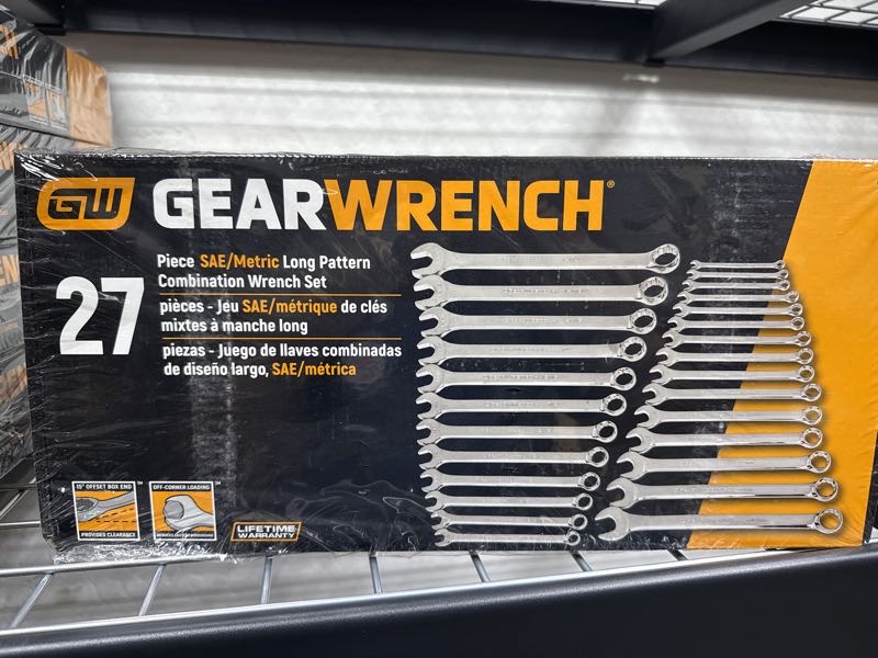 27PC SAE/METRIC COMBO WRENCH SET