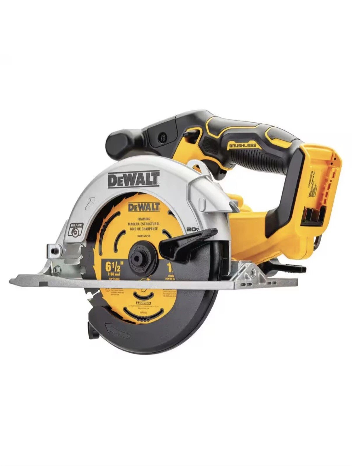 20V 6-1/2" CIRCULAR SAW- BARE TOOL- DEWALT