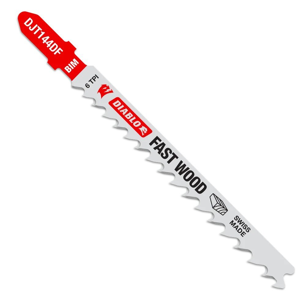 4" X 6TPI BI-METAL T-SHANK JIG SAW BLADES- 5 PACK- DIABLO