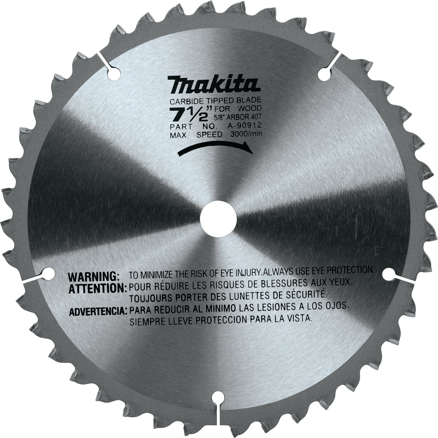 7-1/2" X 40T CARBIDE TIPPED SAW BLADE - MAKITA